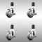 Service Caster 3 Inch 316SS Thermoplastic Rubber Swivel 1-3/4 Inch Stem Caster Set Brake SCC SCC-SS316EX20S314-TPRB-TLB-134-4 - alternate 1